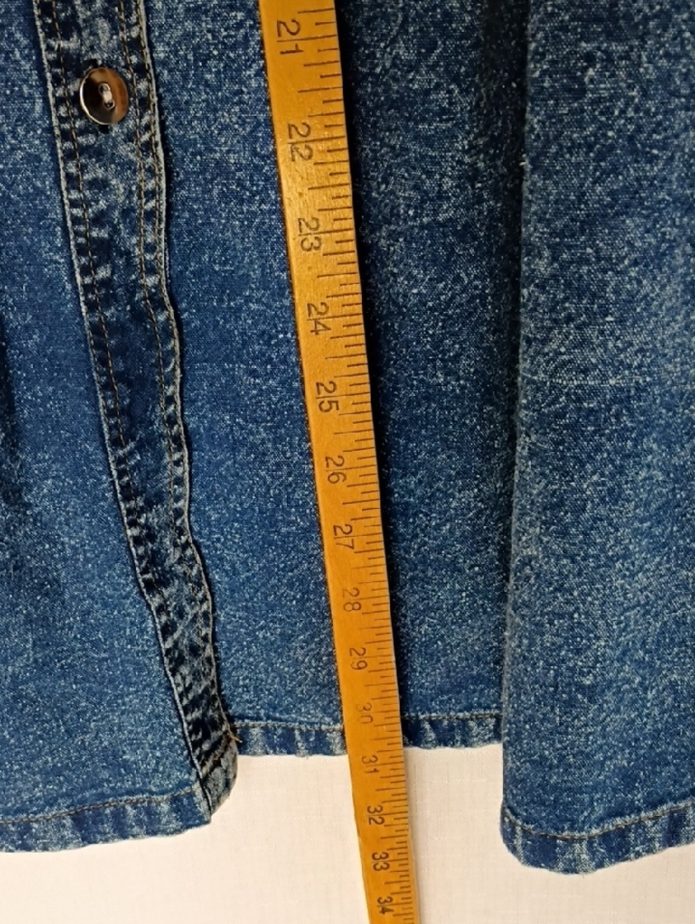 Vintage Women's Skirt Dark Blue Denim Size M - Picture 5 of 7